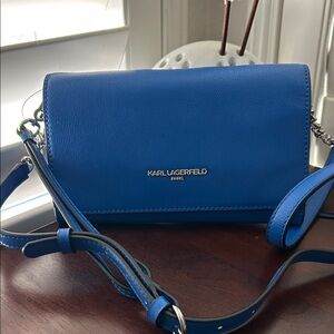 NWT Karl Lagerfeld Vibrant Blue Crossbody Bag